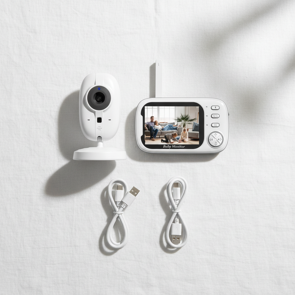 Baby Monitor with Camera & 3.5" Display | No Wi-Fi | Night Vision | 2-Way Audio