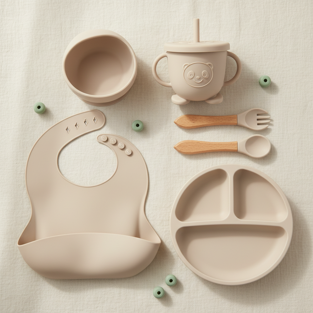 6 Piece Silicone Feeding Set
