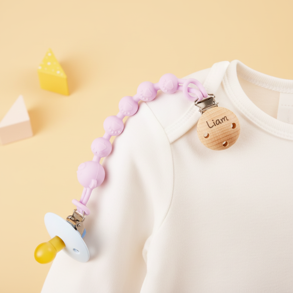 Personalised Silicone Bead Dummy Clip