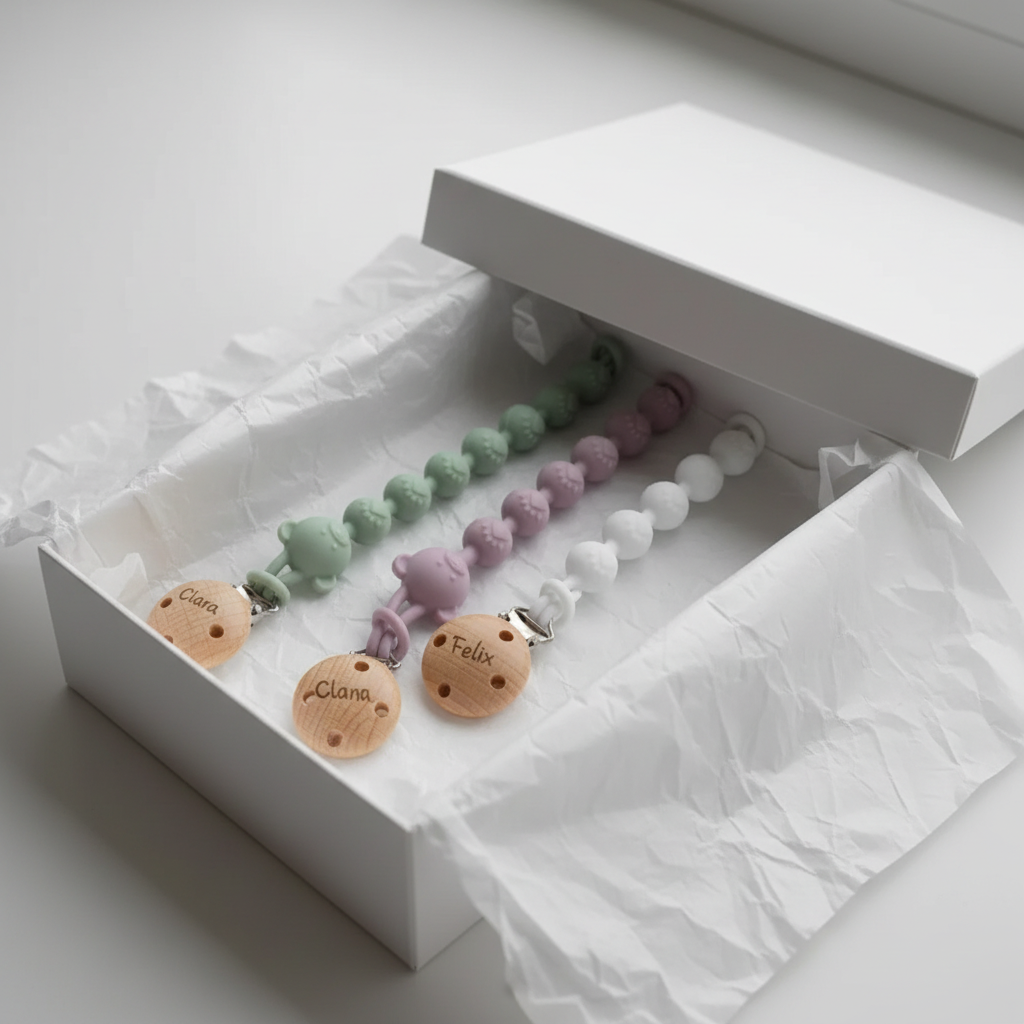 Personalised Silicone Bead Dummy Clip