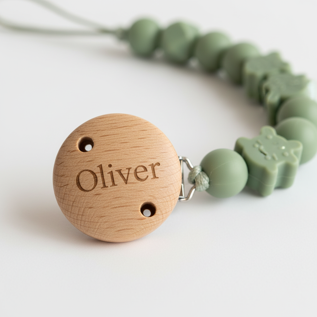 Personalised Silicone Bead Dummy Clip