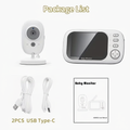Professional product shot of baby monitor set on white background