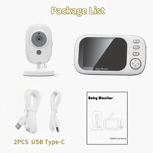 Professional product shot of baby monitor set on white background